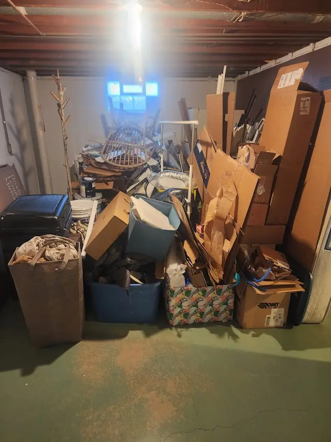 Roll-off dumpster container at job site for Concrete Dumpster Rental in Homewood